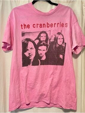 Men’s Large- The Cranberries Pink Band Tee; EUC